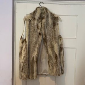 BCBG Generation faux fur vest